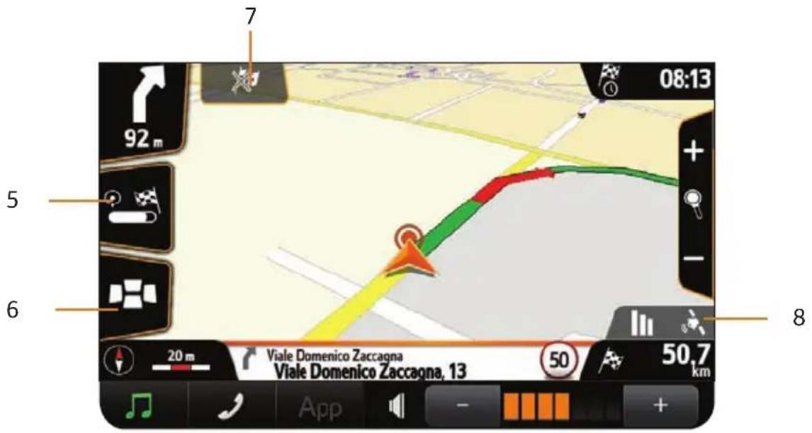 TOYOTA Aygo XNav - DISPOSITION DE LA CARTE PENDANT LA NAVIGATION - 2