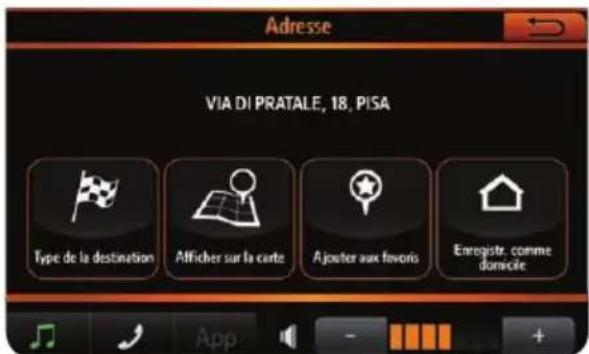 TOYOTA Aygo XNav - COMMENT ENTER RUNE ADRESSE ET DEMARRER LA NAVIGATION Dans le menu de navigation, appuyez sur le bouton "Type de la destination". - 4