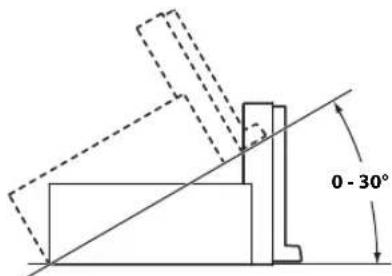 ALPINE X801DU - Angle of installation - 1