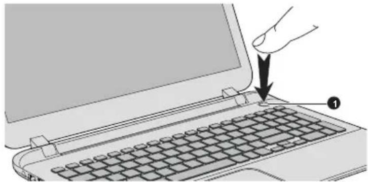 TOSHIBA Satellite C55B - Illustration 2-5 Mise sous tension - 1