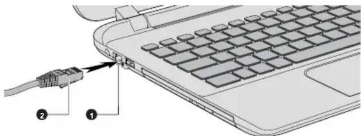 TOSHIBA Satellite C55B - Branchement du cable réseau - 2