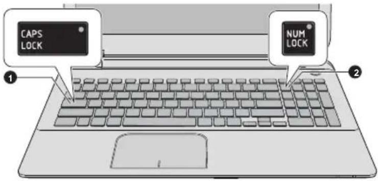 TOSHIBA Satellite C55B - Illustration 4-1 Voyants du clavier - 1