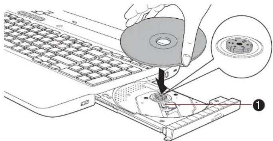 TOSHIBA Satellite C 665D - Chargement des disques - 2