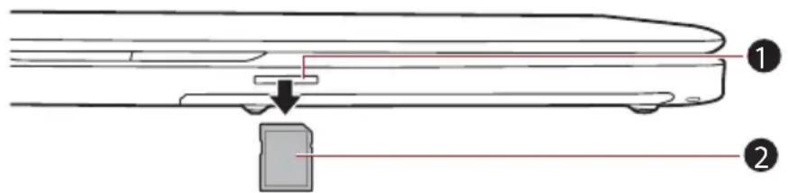 TOSHIBA Satellite C 665D - Retrait d'un support mémoire - 1