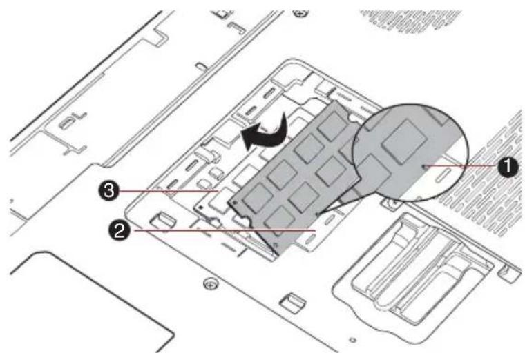 TOSHIBA Satellite C 665D - Installation d'un module mémoire - 3