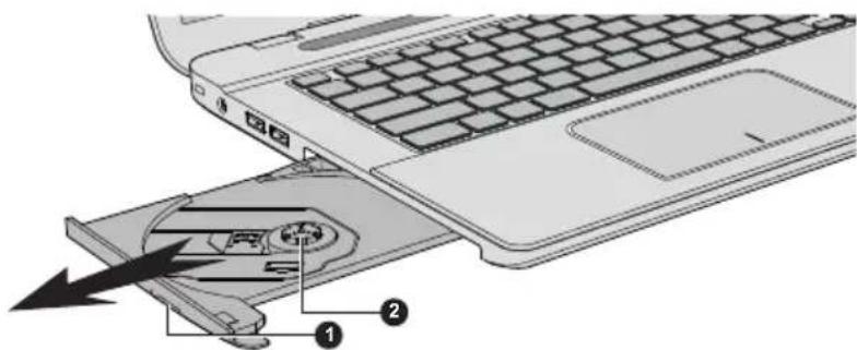 TOSHIBA Qosmio X70B - Utilisation du lecteur optique - 2