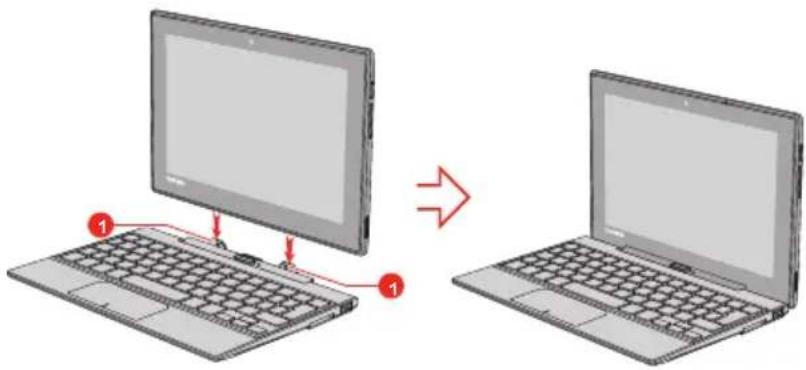 TOSHIBA Satellite Click Mini L9WB - Connexion/déconnexion du Clavier détachable TOSHIBA - 1