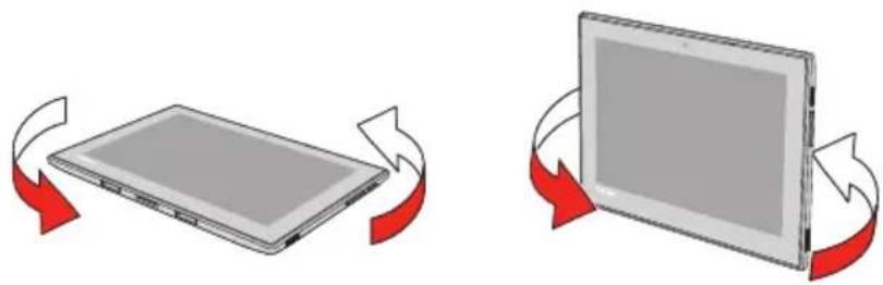 TOSHIBA Satellite Click Mini L9WB - Illustration 4-3 Etalonnage de la boussole numérique - 1