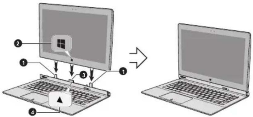 TOSHIBA Satellite Click 2 - Connexion/déconnexion du Clavier détachable TOSHIBA - 1