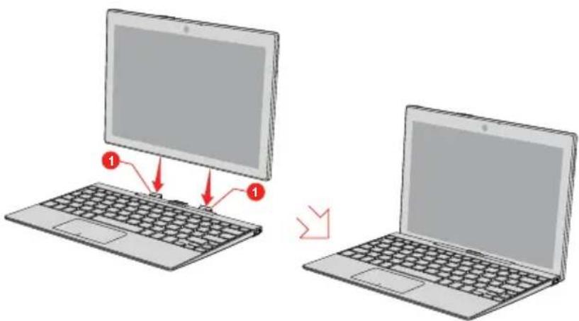 TOSHIBA Satellite Click 10 LX0WC - Connexion/déconnexion du clavier détachable toshiba - 1
