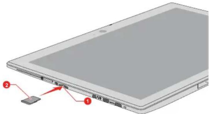 TOSHIBA Satellite Click 10 LX0WC - Insertion d'une carte mémoire - 1