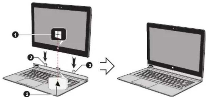 TOSHIBA Satellite Click 2 Pro - Connexion/déconnexion du Clavier détachable TOSHIBA - 1