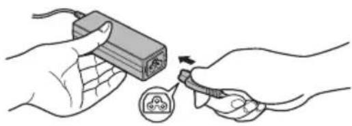 TOSHIBA Satellite Click 2 Pro - Connexion de l'adaptateur secteur - 2