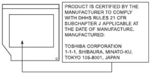 TOSHIBA Satellite C70tA - Emplacement de l'étiquette - 1