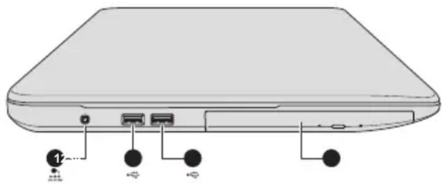 TOSHIBA Satellite C70tA - Vue de gauche - 1