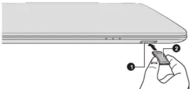 TOSHIBA Satellite C70DtA - Insertion d'une carte mémoire - 1