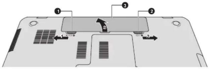 TOSHIBA Satellite C70DtA - Retrait de la batterie - 1
