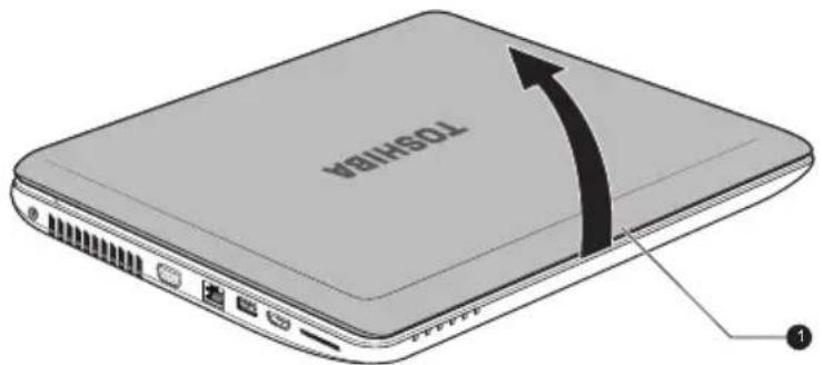 TOSHIBA Satellite C670D - Ouverture de l'écran - 1