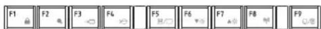 TOSHIBA Satellite C670D - Touches de fonction : F1 à F9 - 1