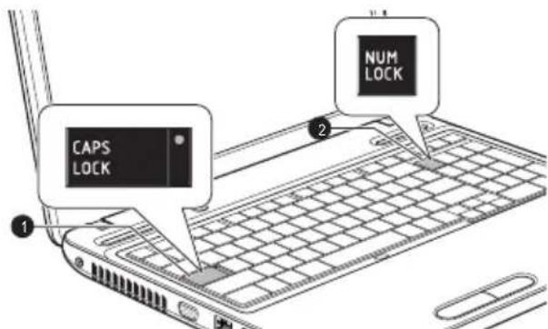 TOSHIBA Satellite C670D - Voyants du clavier - 1