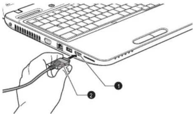 TOSHIBA Satellite C670D - Connexion au port de sortie HDMI - 1