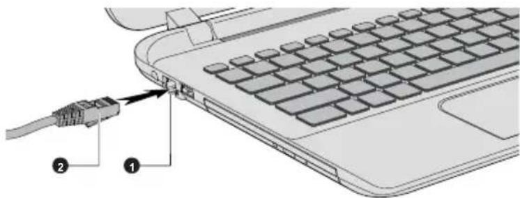 TOSHIBA Satellite C55tB - Branchement du câble réseau - 2