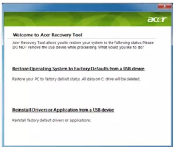 ACER Aspire One Happy 2 - Wiederherstellung von vorinstallierter Software und Treibern - 1
