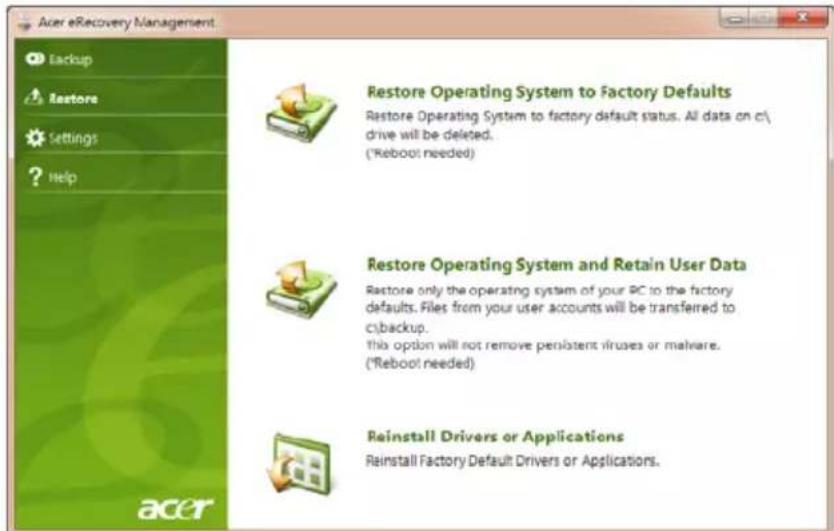 ACER Aspire One Happy 2 - Восстановление предоставленных программ и драйверов - 1