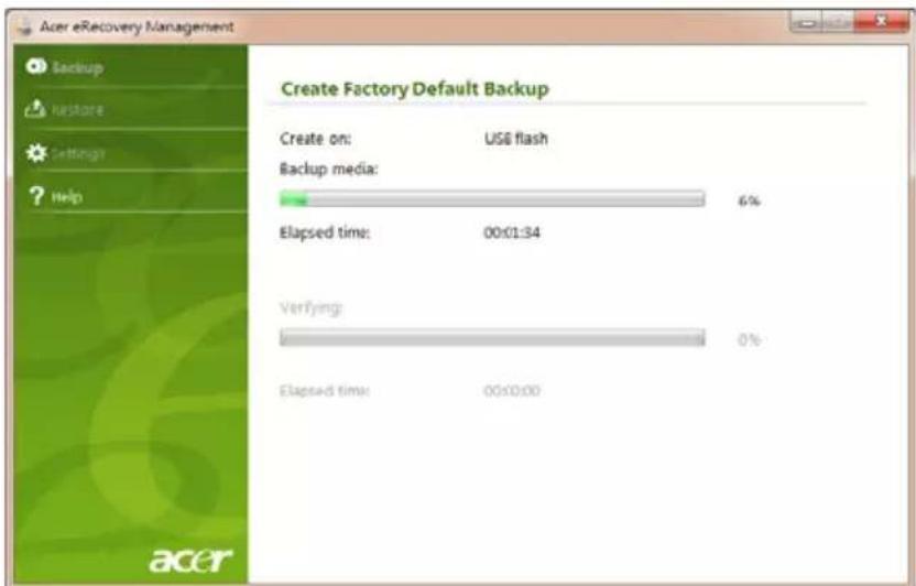 ACER Aspire One Happy 2 - Vytvorenie zálohy pre opravu (USB flash jednotka) - 1