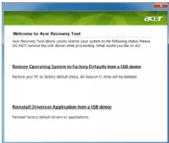 ACER Aspire One Happy 2 - Gjenopprette forhåndsinstallerte programmer og drivere - 1