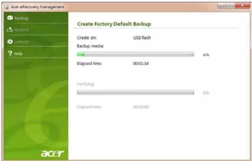 ACER Aspire One Happy 2 - Skapa en säkerhetskopia för återställning (USB-flashenhet) - 5