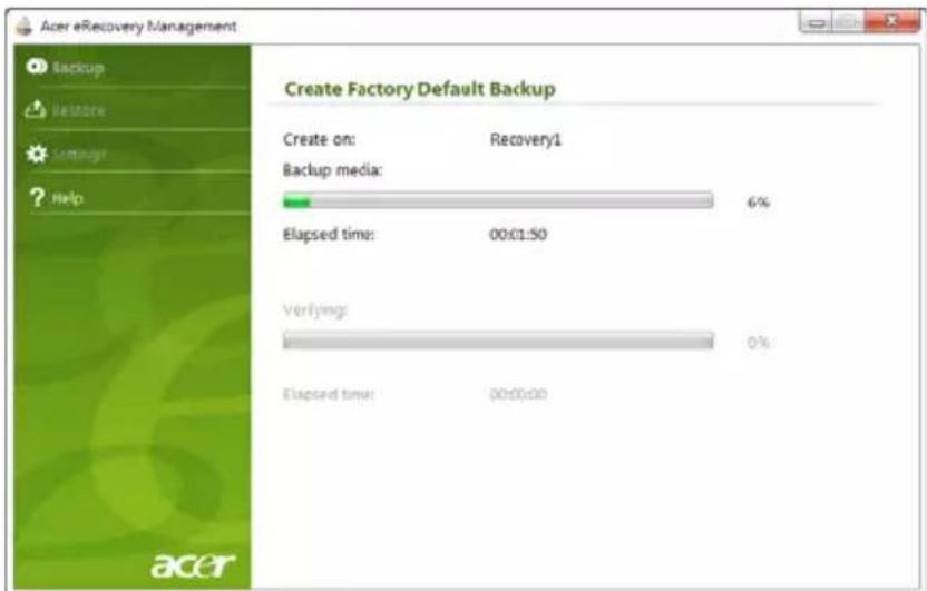 ACER Aspire One Happy 2 - Palautuslevyn luominen (Optinen asema) - 4
