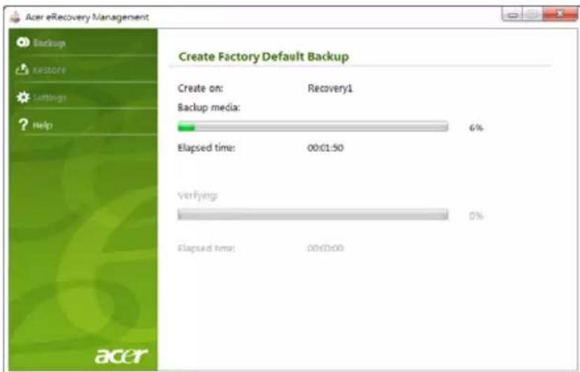 ACER Aspire One Happy 2 - Criar uma cópia de segurança de recuperação (Unidade óptica) - 4