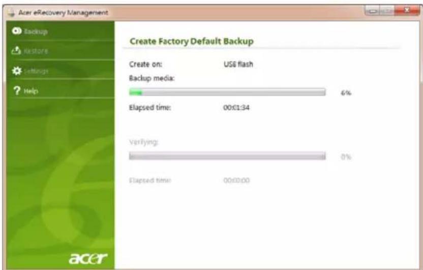 ACER Aspire One Happy 2 - Criar uma cópia de segurança de recuperação (Unidade flash USB) - 5