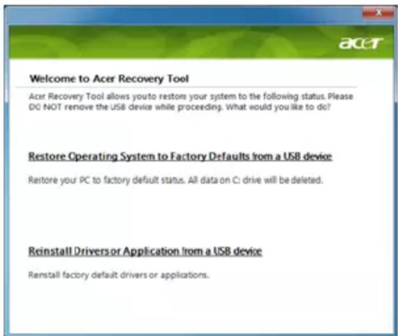 ACER Aspire One Happy 2 - Przywracanie fabrycznie zainstalowanego oprogramowania i sterowników - 1