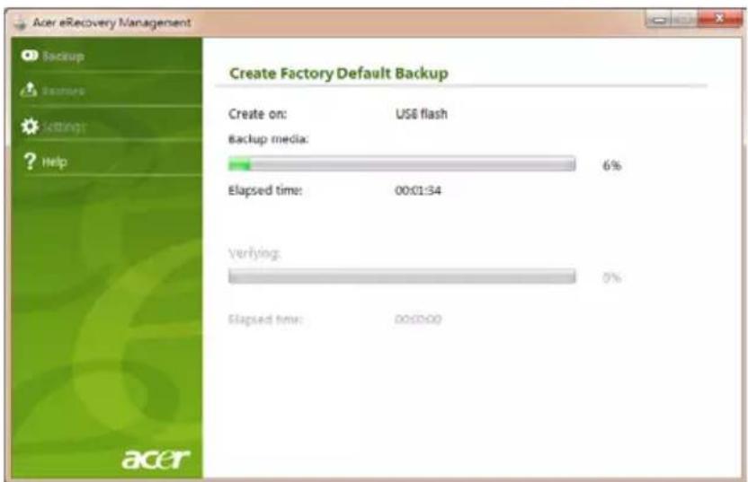 ACER Aspire One Happy 2 - Crear una copia de seguridad de recuperación (Unidad flash USB) - 5