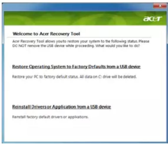ACER Aspire One Happy 2 - Obnovení předinstalovaného softwaru a ovladačů - 1