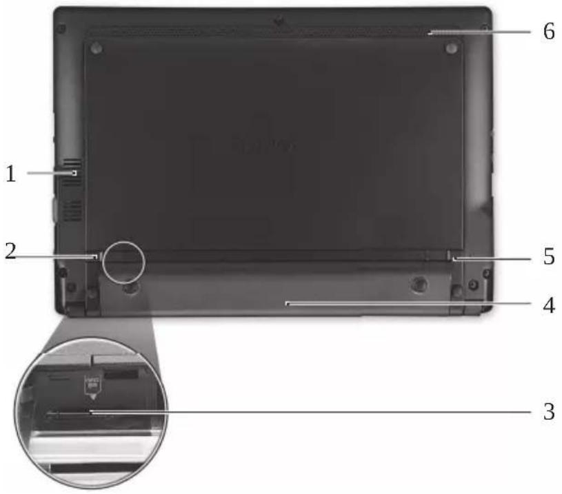 ACER Aspire One AOD260 - Visão da base - 1