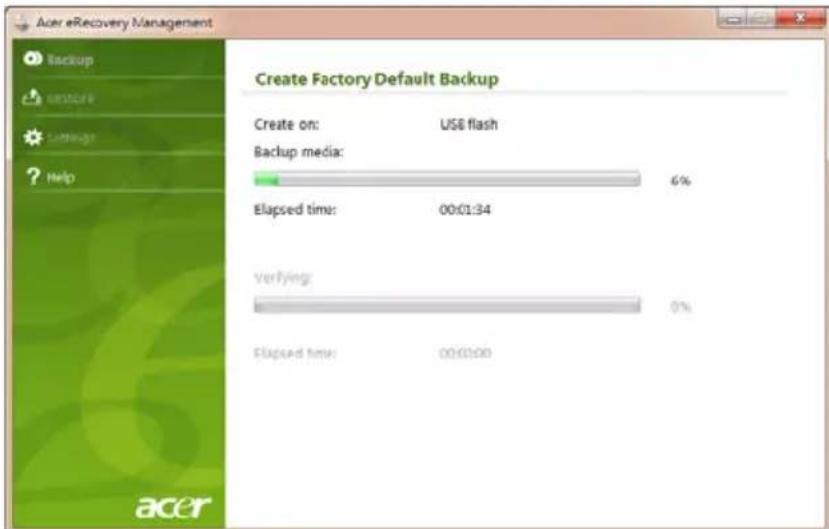 ACER Aspire One AOD257 - Helyreállitási biztonsági mentés készítése (USB meghajtó) - 5