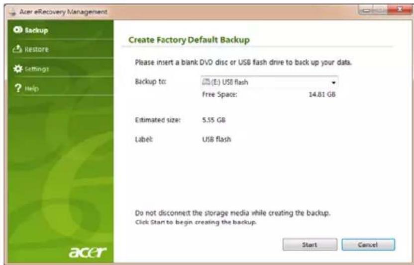 ACER Aspire One AOD257 - Créer une sauvégarde de récapération (Lecteur optique) - 7