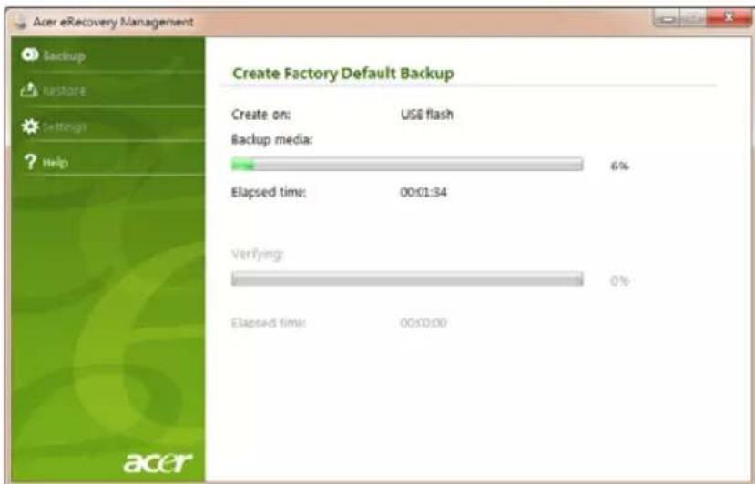 ACER Aspire One AOD257 - Vytvorenie zálohy pre opravu (USB flash Jednotka) - 3