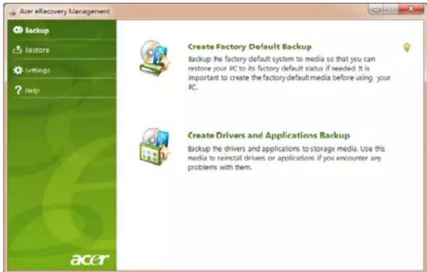 ACER Aspire One AOD257 - Opprette en sikkerhetskopi for gjenopppretting (USB-flashstasjon) - 2