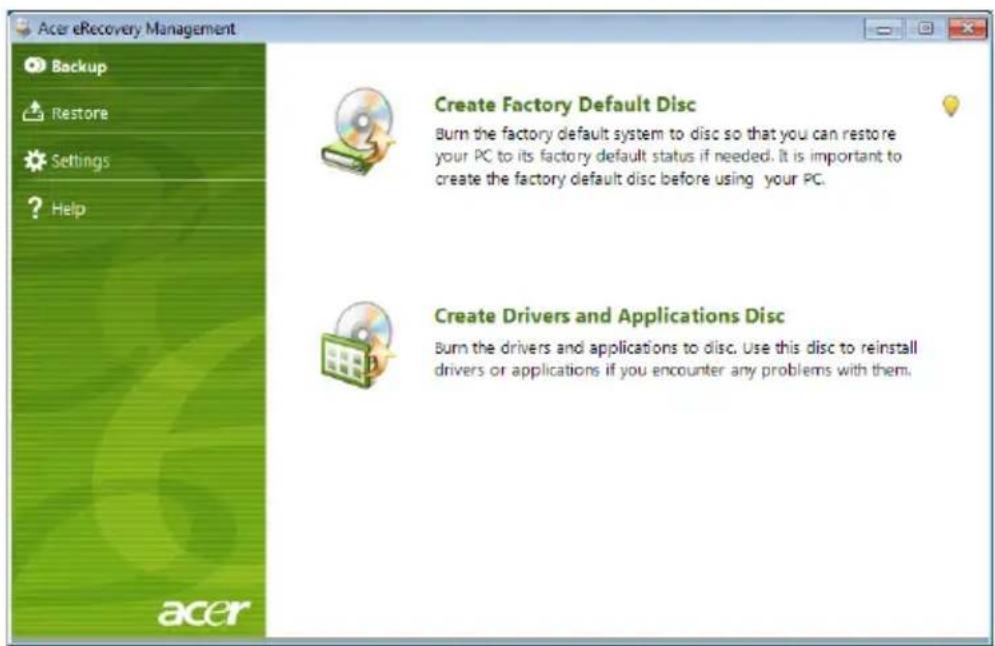 ACER Aspire One AOD255 - Ausführung von Acer eRecovery Management - 1