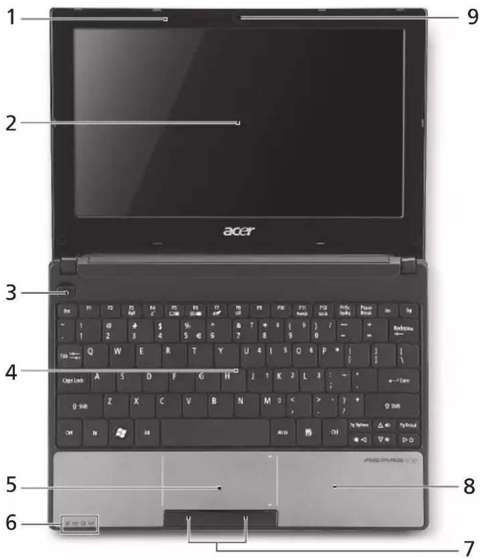 ACER Aspire One AO521 - Ansicht von oben - 1