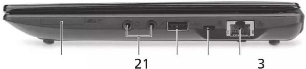 ACER Aspire One AO521 - Vista derecha - 1
