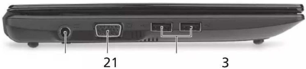 ACER Aspire One AO521 - Pohled zleva - 1