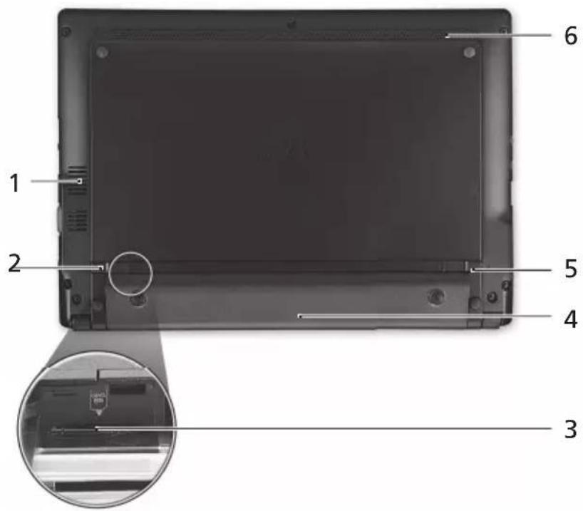 ACER Aspire One AO521 - Alulnézet - 1