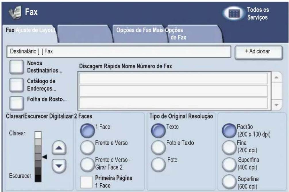 XEROX WorkCentre 7435 - Enviar um fax - 1