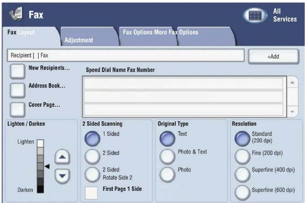 XEROX WorkCentre 7435 - Send a Fax - 1