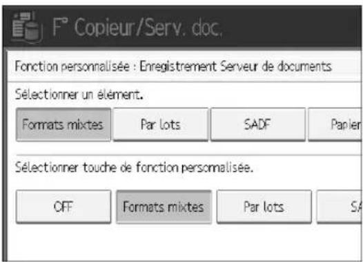 RICOH Aficio MP 9000 - Personaliser fonction : Stockage serveur de documents - 1